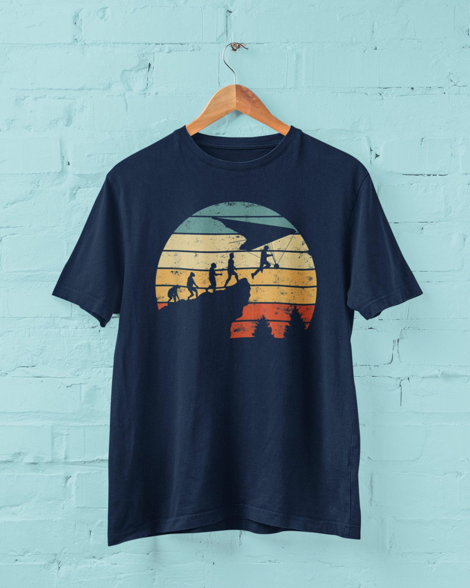 Evolution of Hang Gliding T-Shirt: Darwin Style Pilot Tee S