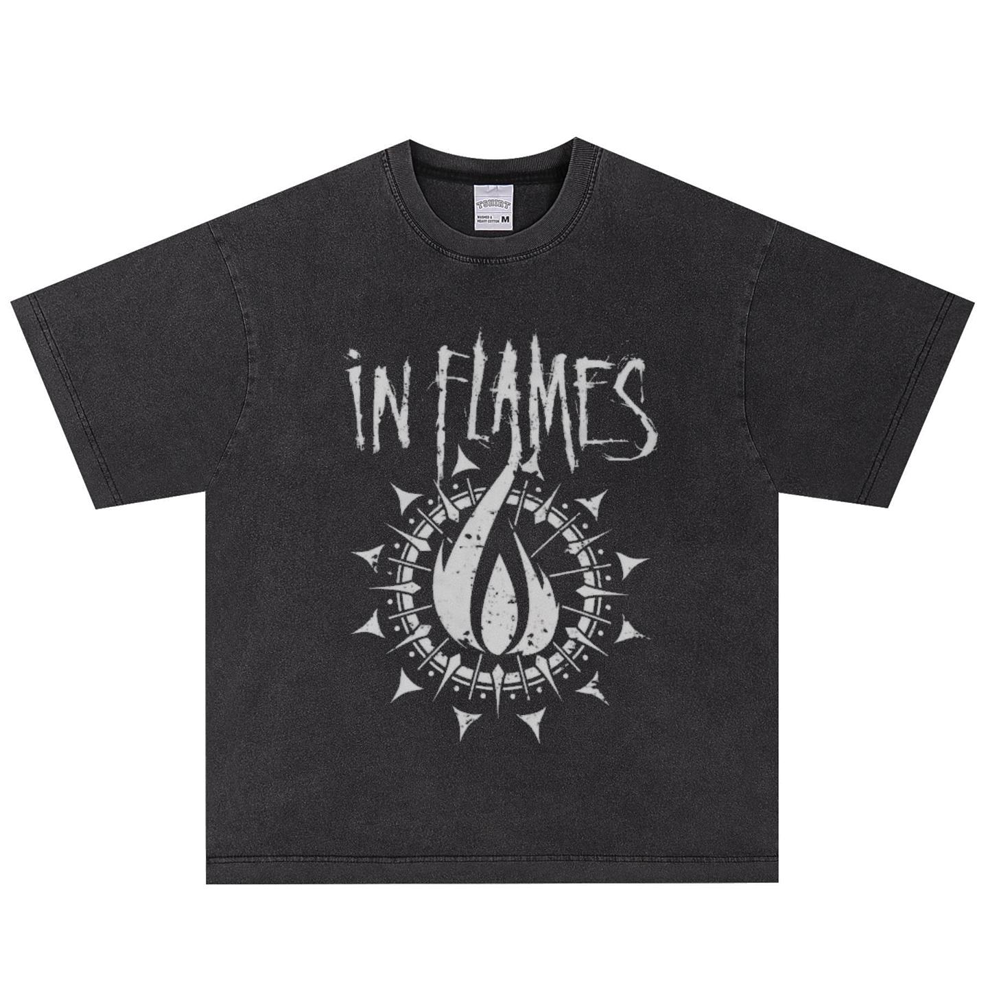 In Flames T-Shirt, Soft Fabric Casual Daily Wear L
