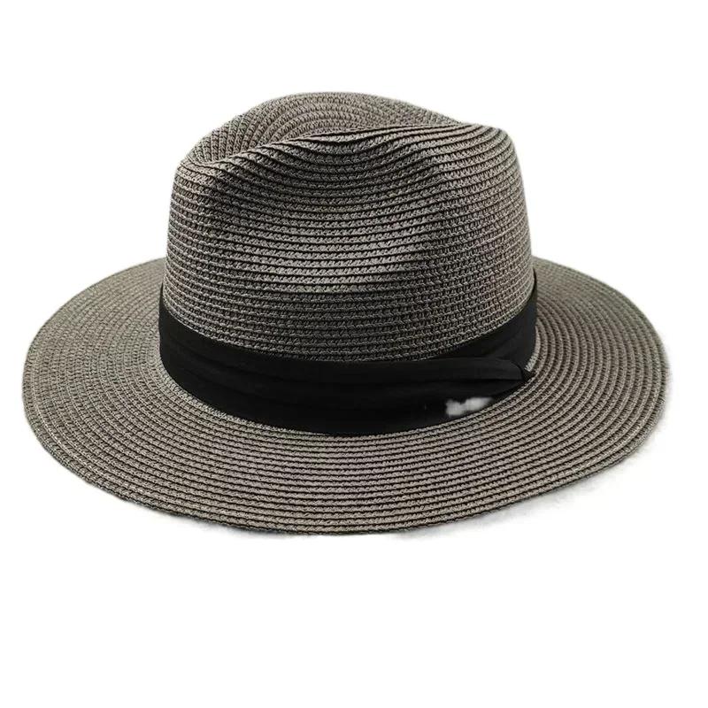 XL 61-64cm Kapelusz Panama - Słomkowy Kapelusz Przeciwsłoneczny z Szerokim Rondem dla Mężczyzn i Kobiet, Duży Rozmiar Plażowy Fedora, Letni Kapelusz na Dużą Głowę (55-60cm Również Dostępne