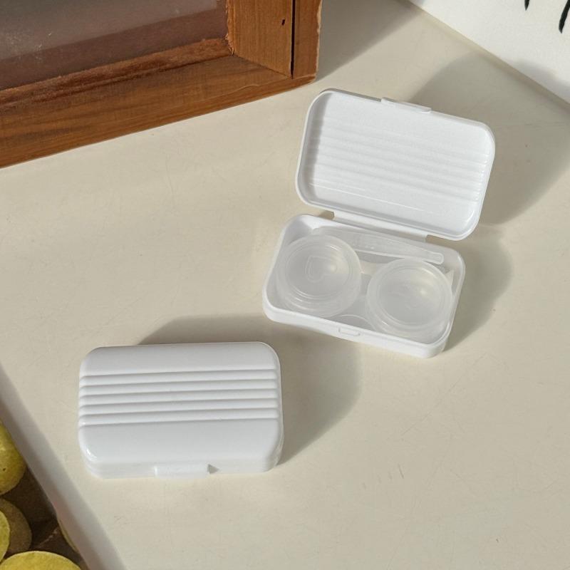 Mini einfarbiger Kontaktlinsenbehälter, Kontaktlinsenbehälter für Mädchen, Reisehalter, Aufbewahrung, Augenbehälter mit Spiegel