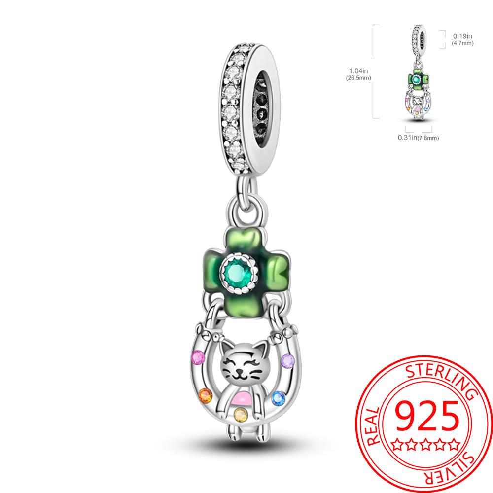 Colorful Copper Colorful Animals Parrot Rabbit Puppy Charm Pendant Fit Dly Bracelet Necklace Boutique Handmade Gift