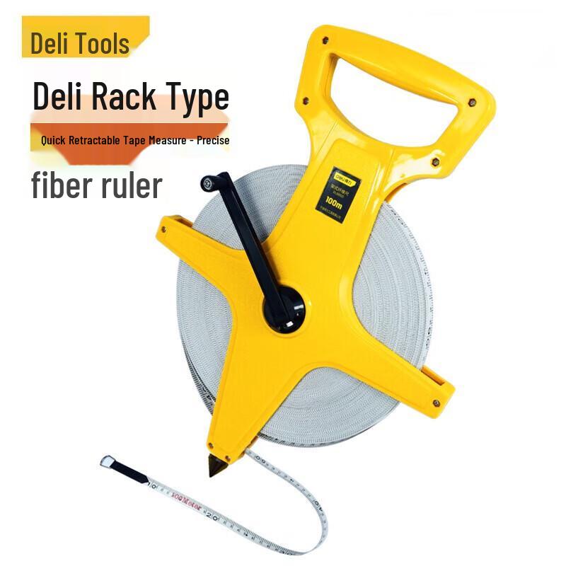 Deli 100m Fiberglass Tape Measure