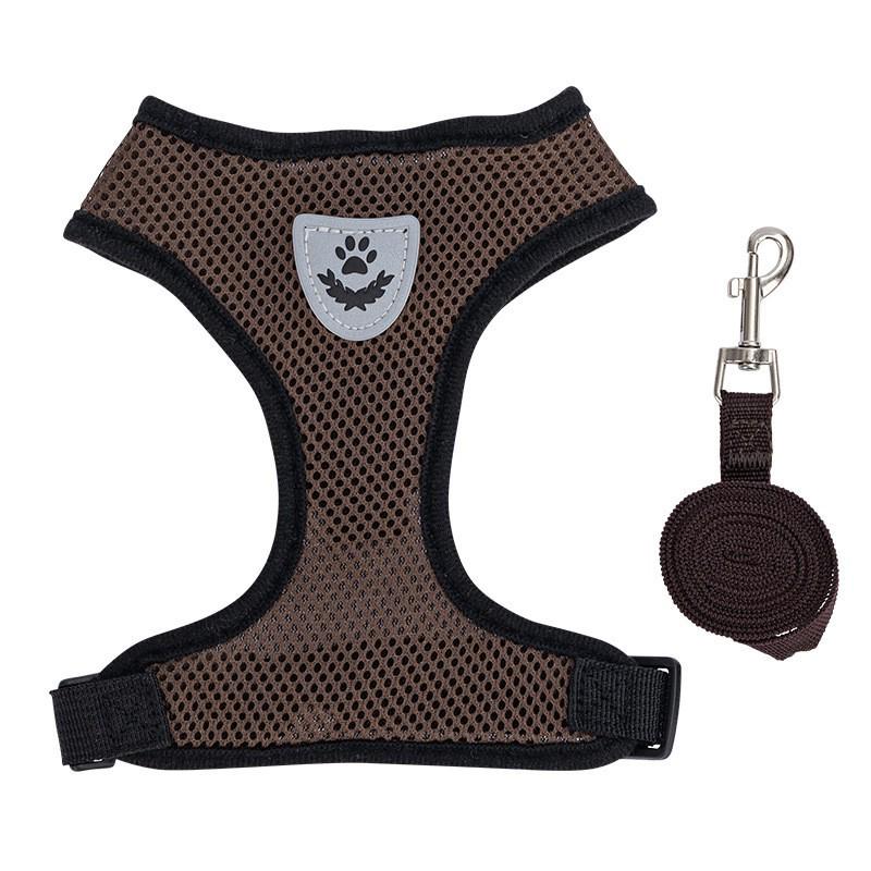 

All-Season Mesh Vest Dog Harness and Leash for Outdoor Walks XL (12-15 lbs)