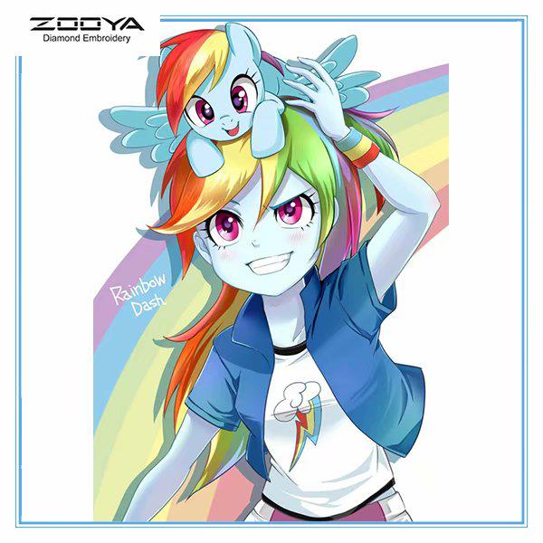 

ZOOYA DIY 5D Полный дрель Алмазная картина Мультфильм Пони Вышивка Крестом Мозаика Домашний Декор Подарок