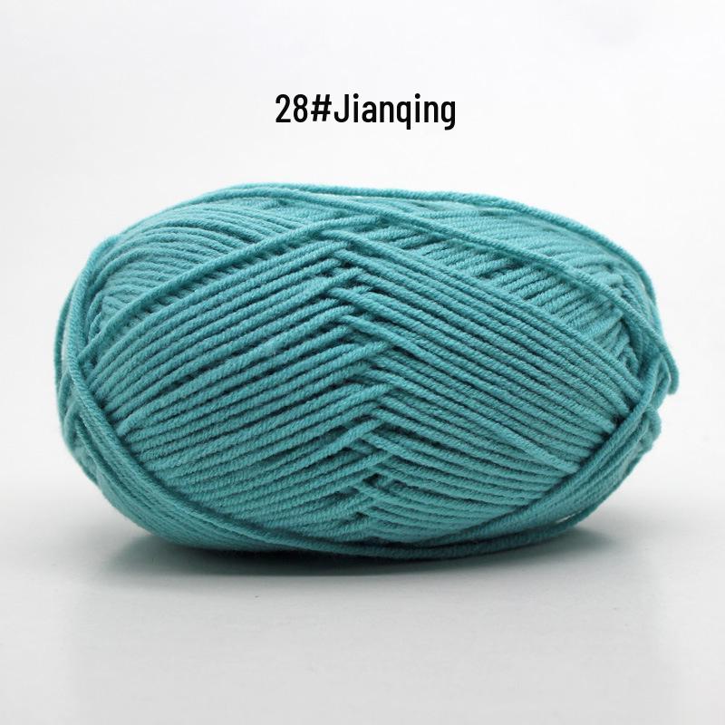 4-Ply Milk Cotton Yarn for DIY Baby Scarf & Blanket Knitting