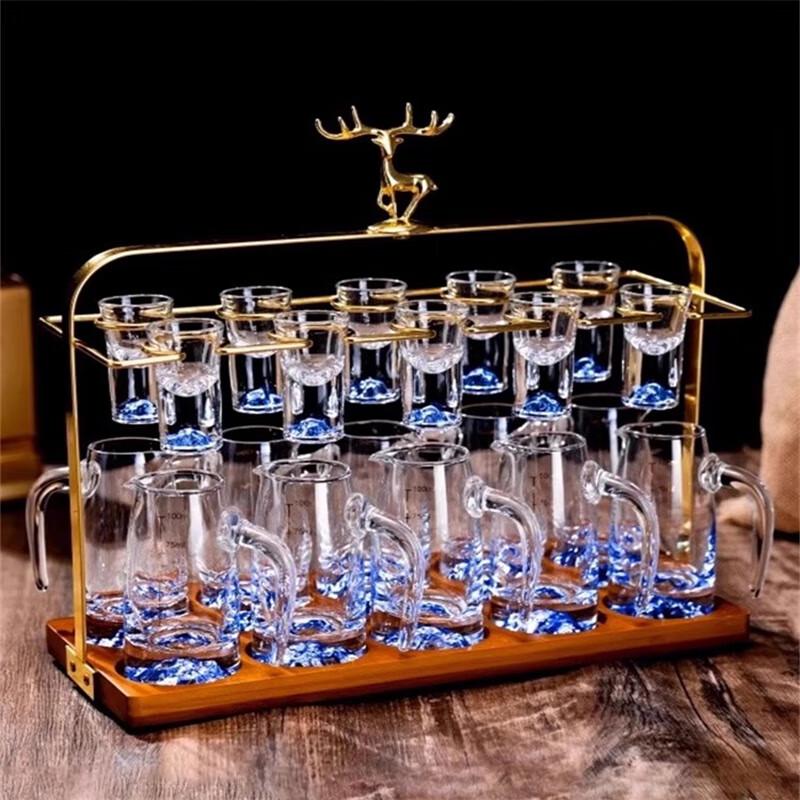 Lyxigt Kristall Baijiu Glas & Karaff Set