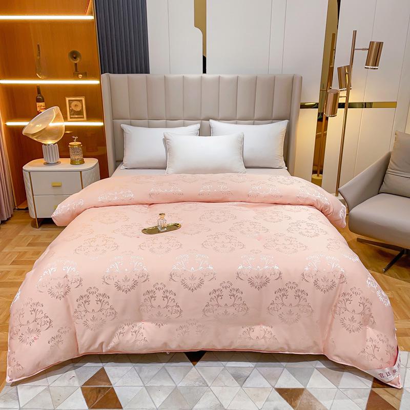 Pure Cotton & Mulberry Silk Jacquard Quilt - All-Season, Spring, Autumn, Winter, Mother-Child Gift Quilt