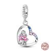 Charms Plata De Ley 925 copper Original Devil's Eye Perfume Bottle Bow Silicone Spacer Beads Women Bracelet DIY Zircon Pendants