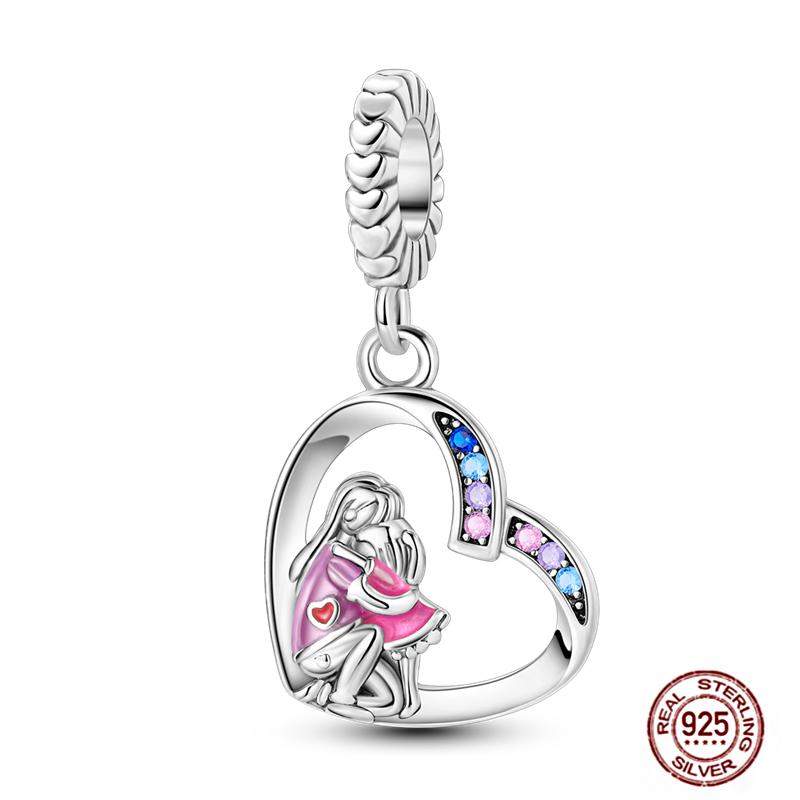 Charms Plata De Ley 925 copper Original Devil's Eye Perfume Bottle Bow Silicone Spacer Beads Women Bracelet DIY Zircon Pendants