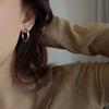 Cold and Elegant Style Hoop Earrings, High-end Circular Earrings, Simple Ear Hoops