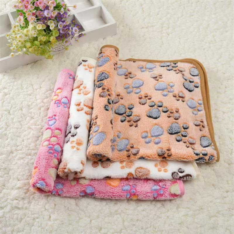 Pet Soft Sleep Mat Pet Blanket Double-Sided Fleece Cover Blanket Four Seasons General Purpose Blanket Pet Nest Mat Pet Supplies