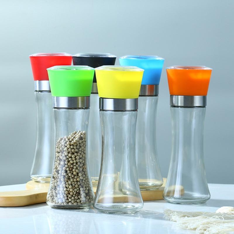 Manual Salt Grinder Peppers Manual Mill Glass Texture Spices Mill Kitchen Seasoning Tool Present for Baking Enthusiasts