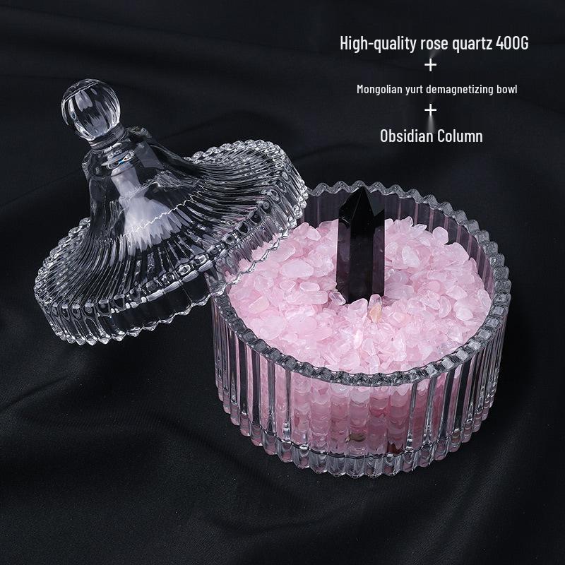 Natural White Crystal Stone Purification Bowl for Jewelry Storage