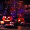 1pc Orange/Purple Glowing Halloween Birch Tree Light with 24L Black Branch Table Lamp Battery&USB For Indoor Holiday Decoration