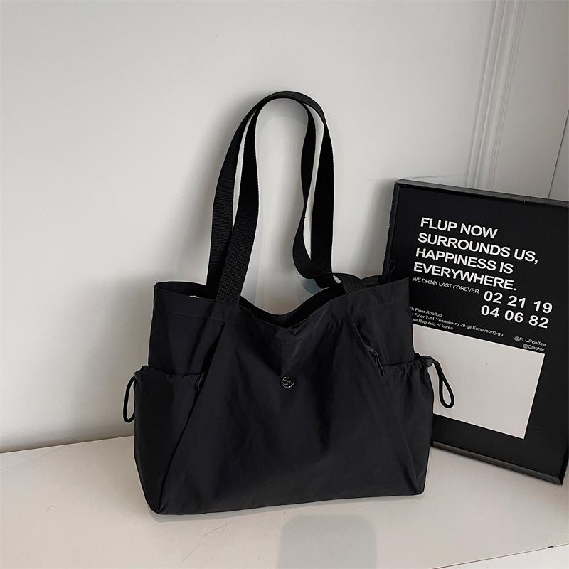 Water-Resistant Nylon Tote Bag for Women – Lightweight and Durable Everyday Shoulder Bag with Multiple Pockets
