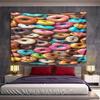 Colorful Donuts Pattern Decor Pattern Wall Hanging Tapestry Decorative Tapestry Home Decor for Bedroom and Living Room