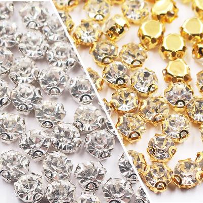 Ss16-Ss40 2D 3D Pazur Szycie Cyrkonie Błyszczące Kryształy Szklane Koraliki Kamienie Strass naszywane Cyrkonie do Dekoracji Ubrań Klejnoty