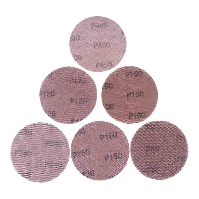 10 Stück 5 Zoll Klett-Schleifpapier Gitter-Schleifscheiben 125 mm Netz-Schleifpapier Staubfrei Anti-Blockierend Schleifpapier für Auto