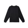 FILA Logo Heart Print Round Neck Loose Long Sleeve Sweatshirt Men sweatshirt Black F11U439202F-BK