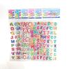 12 Sheets Cartoon Number Letter Stickers for Kids 3D Foam Sticker Scrapbooking Boys Girls Educational Toy Gift