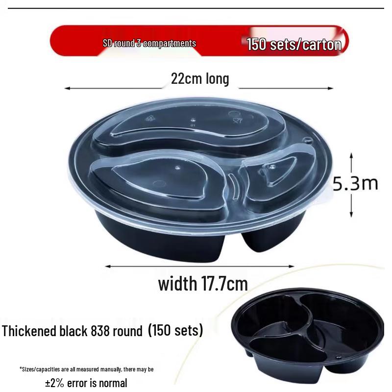 ZB Disposable PP Plastic Takeaway Meal Boxes