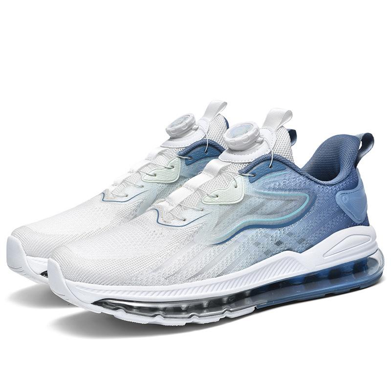 Extra large size men's shoes four seasons fashion air cushion running shoes flying woven casual sports shoes outdoor breathability