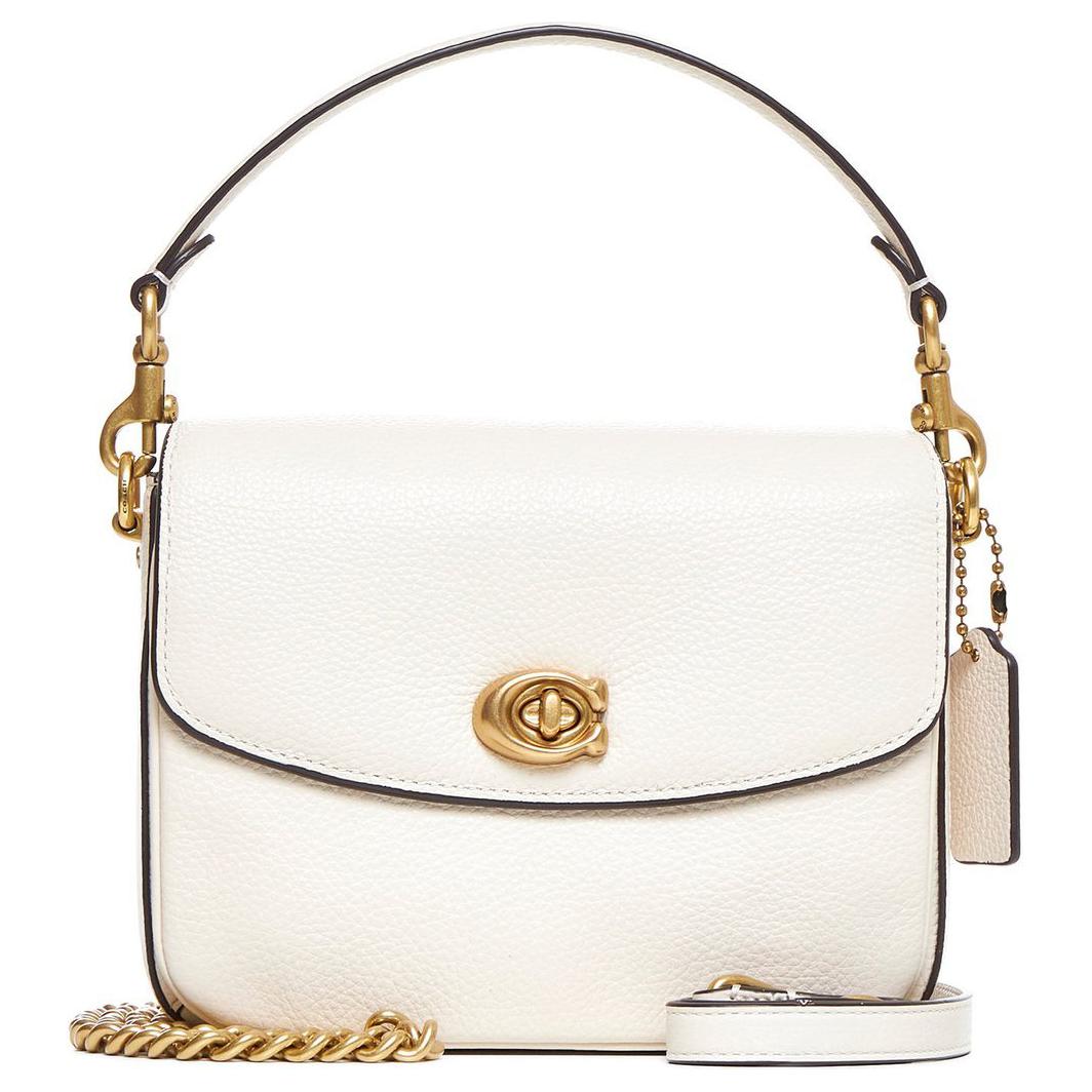 

Coach Cassie 19 Logo Folded Leather Shoulder Crossbody Bag Small Women Handbags White CV437-B4HA Basic Set (Bag+Dust Bag)