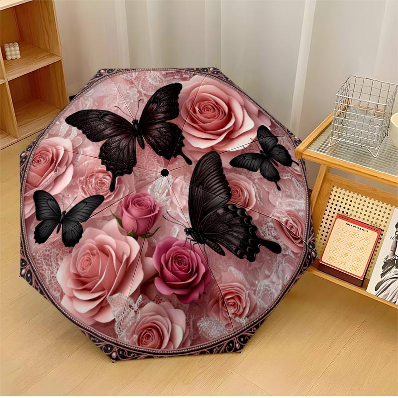 

Dream Catcher flower 2 Theme Automatic Umbrella Compact 8-Rib Design Sturdy Construction Durable Everyday Carry Umbrella Stylish Accessory