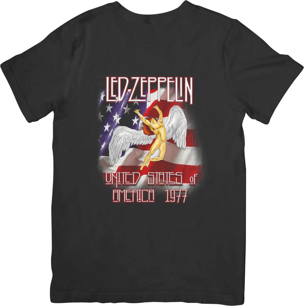 Led Zeppelin Music Unisex Fit for Men & Women Quality Cotton T-Shirt Black