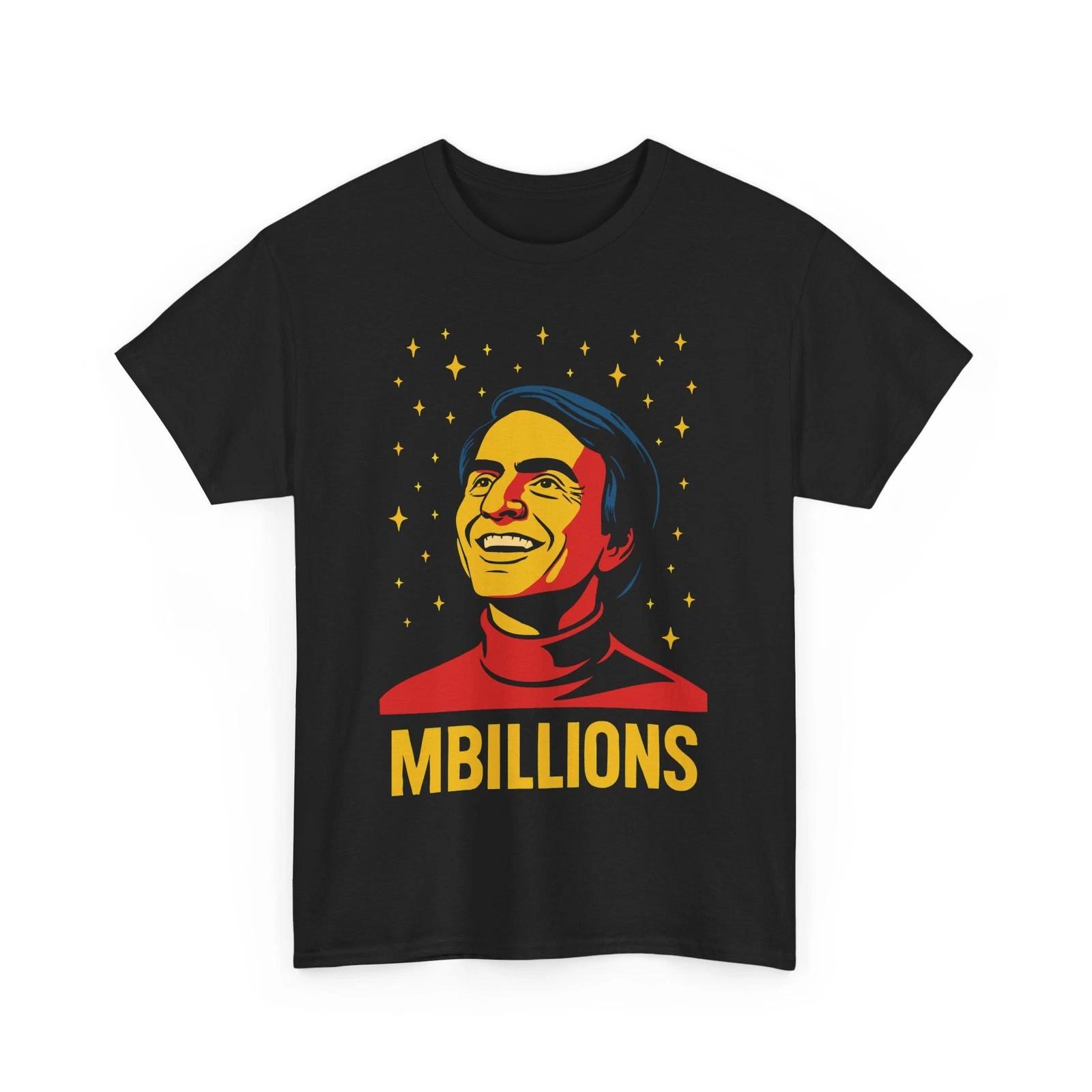 Mbillions - Карл Саган Графическая хлопковая футболка Gildan L