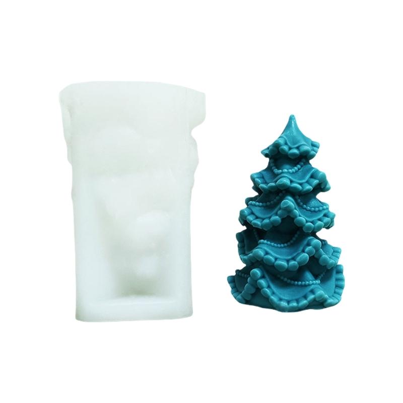 Silicone Molds Christmas Tree Candle Molds Handmade Casting Molds Ornament Molds Craft Supplies Plaster Molds small