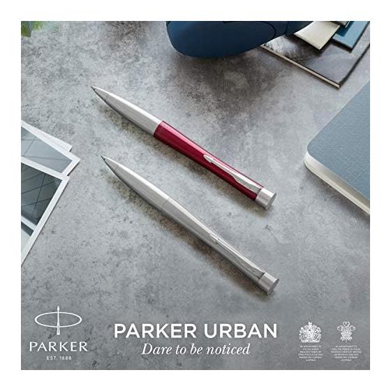 PARKER Urban Ballpoint Pen, Matte Black GT, Medium Point, Oil-Based Ink, Gift Boxed, Authentic Product S0735820
