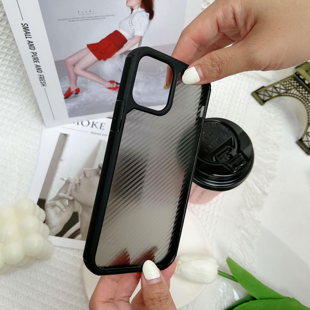 Applicable To IPhone16Promax Carbon Fiber Two-in-one Apple 15 Two-in-one Anti-fall X/XS Protection Case