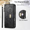 Floral Leather Wallet Case for iPhone 12-17 series.Vintage All-in-One Card Holder w/Stand, Magnetic Closure & Wrist Strap