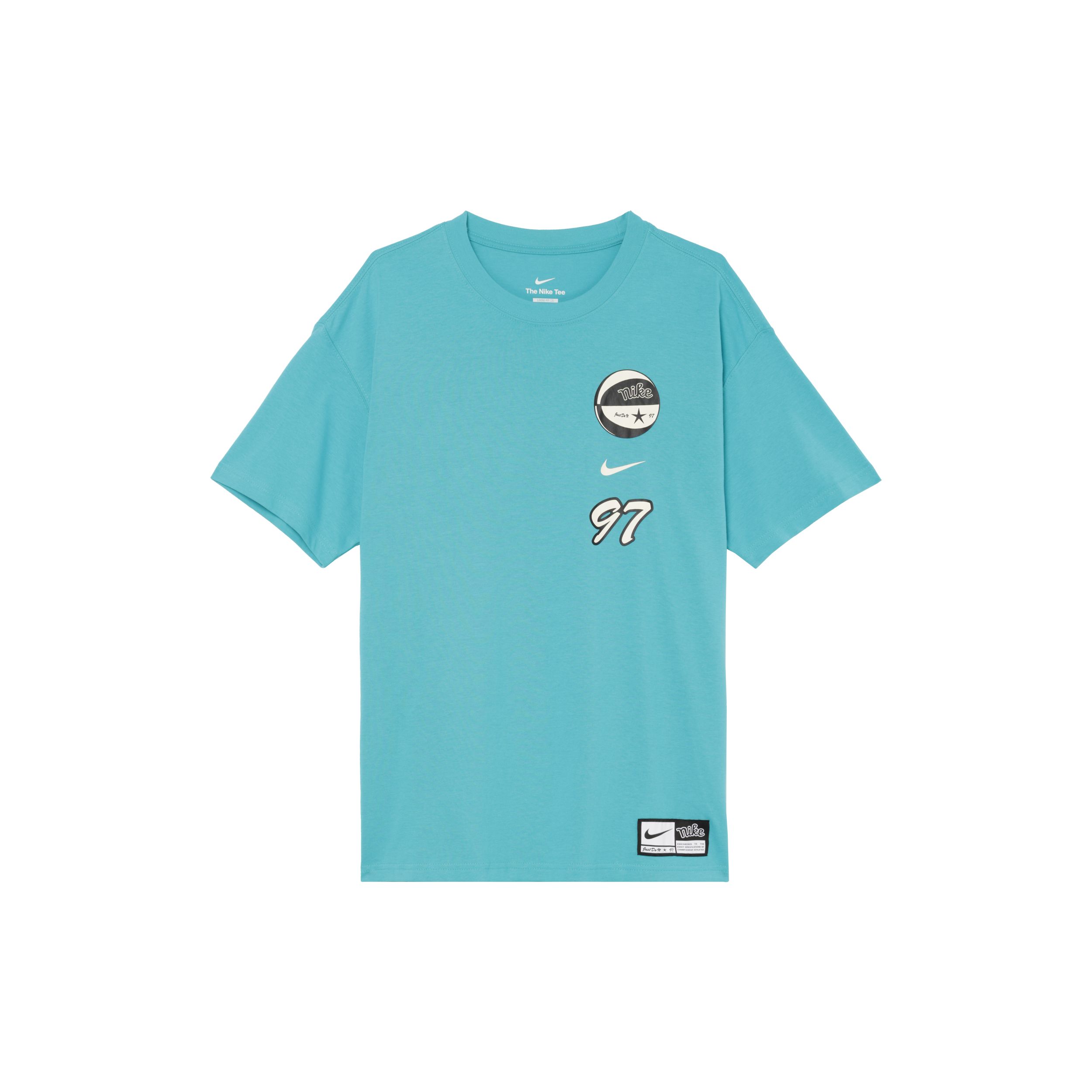 

Футболка Nike Alphanumeric Print Round Neck Casual Sport с коротким рукавом для мужчин, цвет кактус-зеленый FV8395-345 L