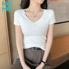 NOMe Women's V-Neck Slim Fit Short Sleeve T-Shirt