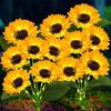 Solar Sunflower Garden Light, Realistic Sunflower Solar Powered Outdoor Light, Waterproof Auto On/Off Decorative Light for Patio Backyard