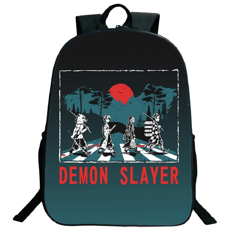 Demon Slayer Backpack Kimetsu No Yaiba Tanjiro Nezuko Kamado Teenarges Schoolbag Laptop Bag Boys Girls Rucksack Travel Shoulder Bags