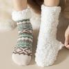 Ethnic Style Warm Socks Winter Home Floor Socks Thick Plush Men's Socks