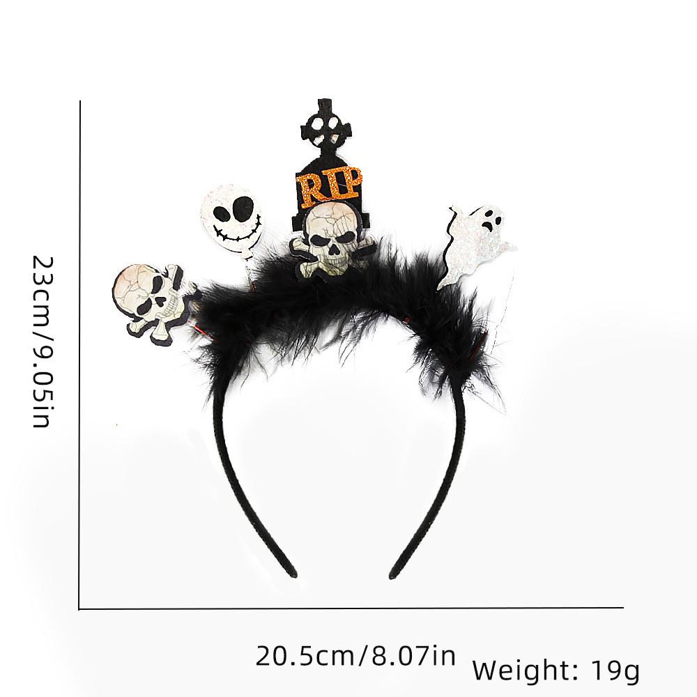 Festive Halloween Headband Accessories Featuring Adorable Bat Pumpkin And Cat Designs
