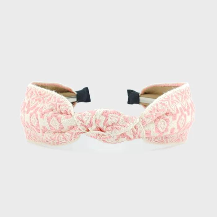 LALA Ethnic Imported Lace Hairband L-L Pink