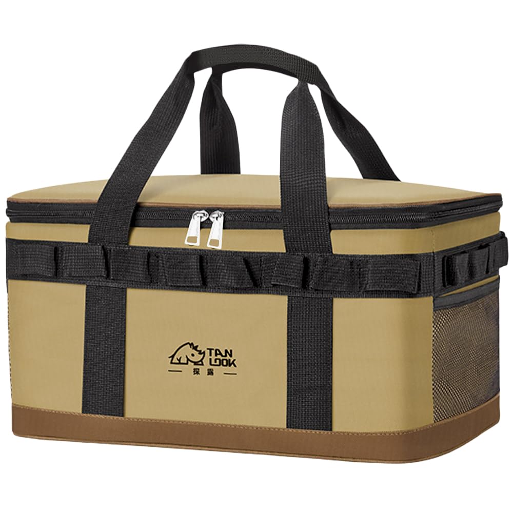 Large Capacity Cooler Bag Keeps Food Fresh Ideal for and Sports Days Insulated - - Camping, Picnics, - (23L) (Khaki)