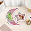 Delicate Ramadans Wood Cotton Rope Woven Trays Eid Mubarak DIY Serving Tray for Breakfast and Dessert Home Party Decors