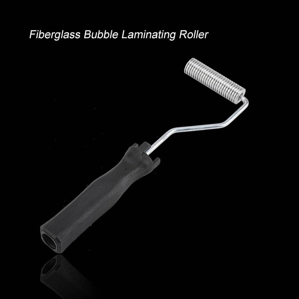 Aluminum Alloy Fiberglass Bubble Laminating Roller ABS Handle for GRP FRP Resin Work (21*75mm)