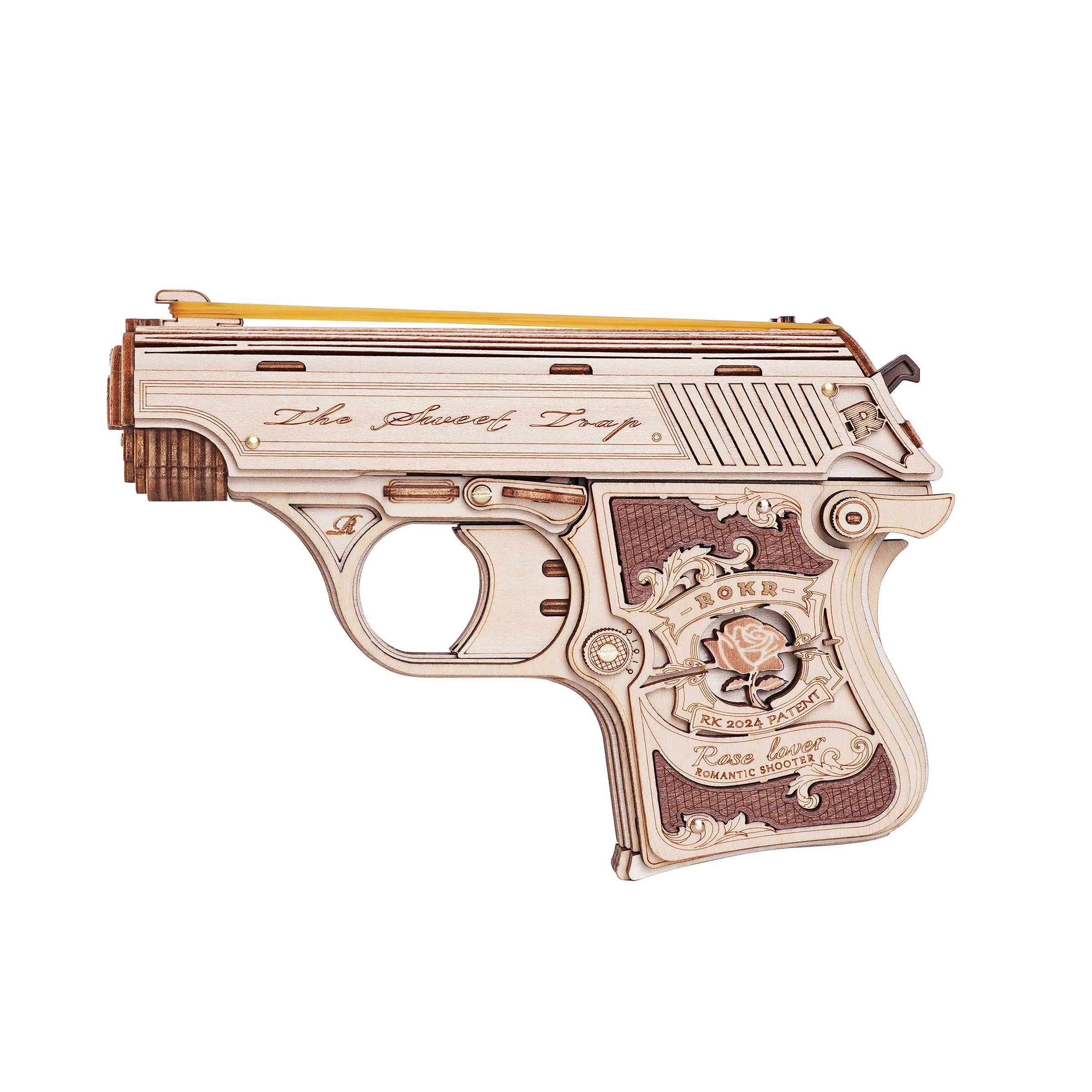 

3D Wooden Puzzle Mini Toys Gun for Boys Man Building Block Kits Xmas Gifts for Family Self Assembly Mechanical Construction Craft Kit дубильна кора