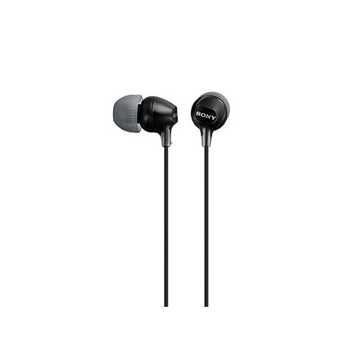 Ecouteurs intra-auriculaires - SONY - MDR-EX15AP - Noir - Télécommande universelle - 3 tailles d'embouts