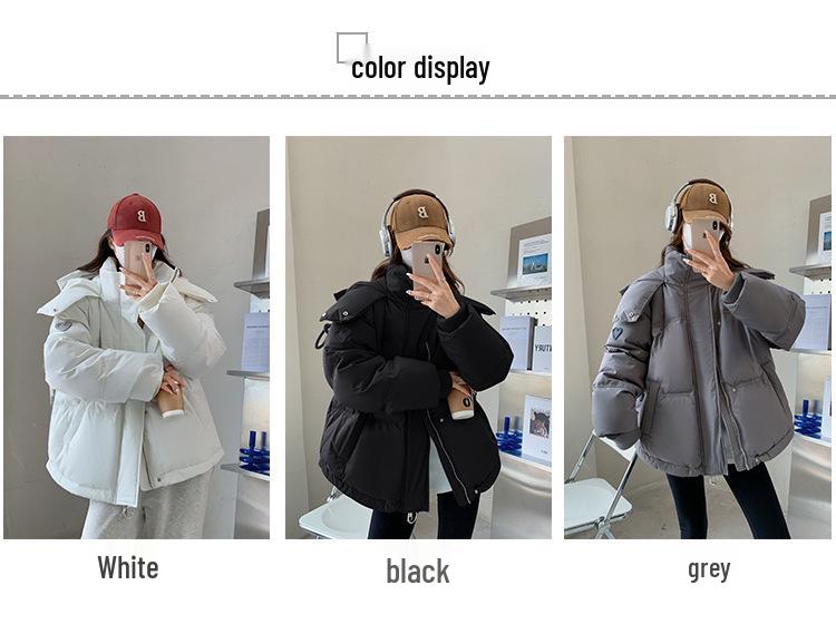 Winter 2026 Plus Size Women's Hooded Cotton Jacket - Thick Padded Loose Fit Bread Coat.