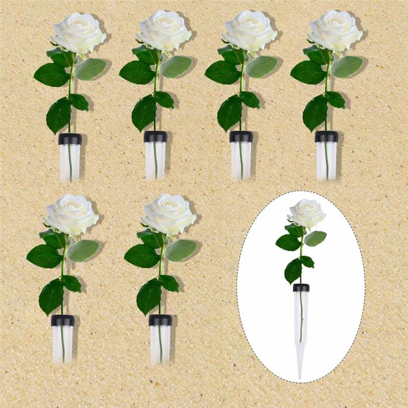 T02C!100PCS Plastic Flower Tubes Transparent Water Tube For Flowers, Reusable Flowers, Water Tubes