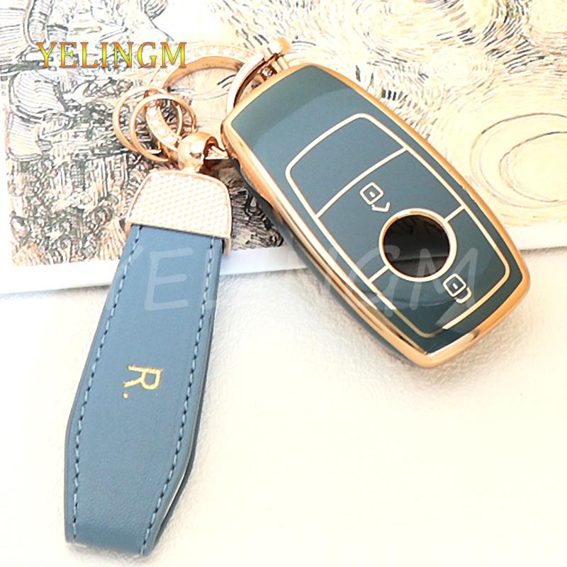 2 Buttons TPU Car Remote Key Fob Case Cover for Mercedes Benz A C E S G Class GLC CLE CLA W177 W205 W222 X167 AMG W213 2018