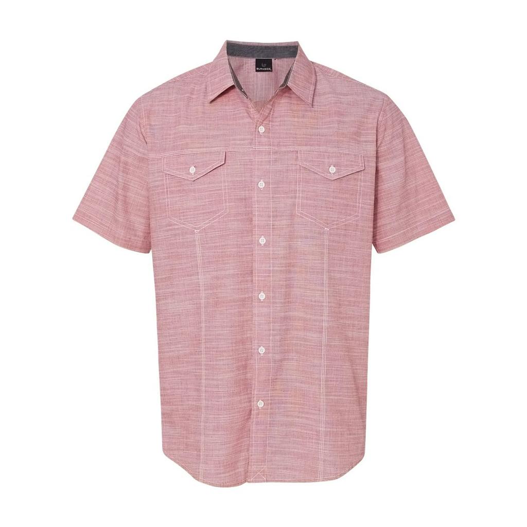 Burnside Mens Woven Textured Shirt